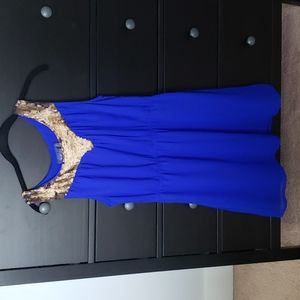 Royal Blue and Sequin Dress